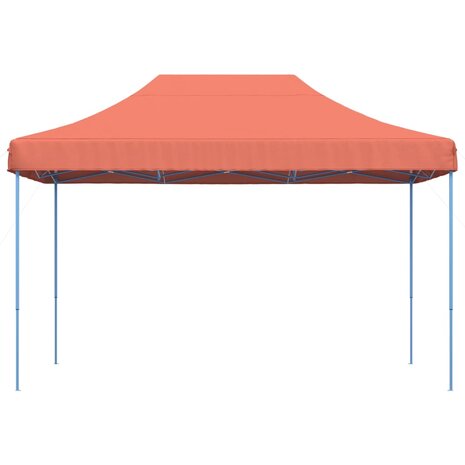 Partytent inklapbaar pop-up 410x279x315 cm terracotta