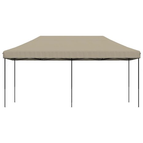 Partytent inklapbaar pop-up 580x292x315 cm taupe