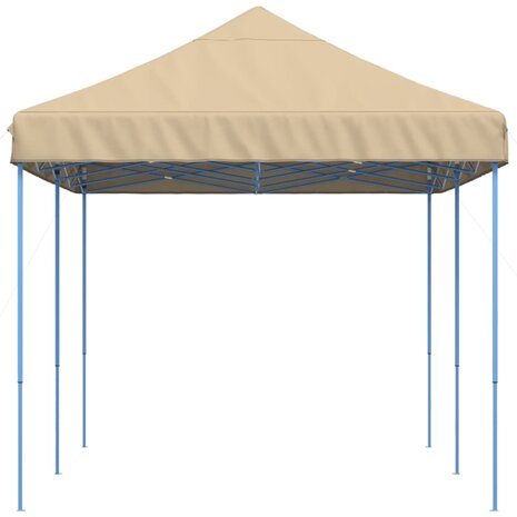 Partytent inklapbaar pop-up 580x292x315 cm beige