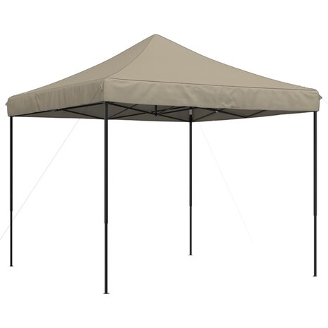 Partytent inklapbaar pop-up 292x292x315 cm taupe