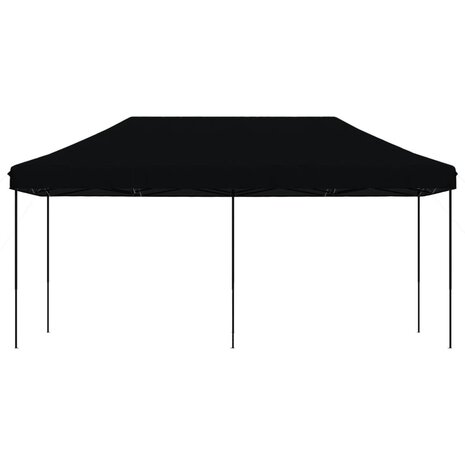 Partytent inklapbaar pop-up 580x292x315 cm zwart
