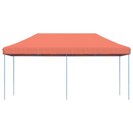Partytent inklapbaar pop-up 580x292x315 cm terracotta