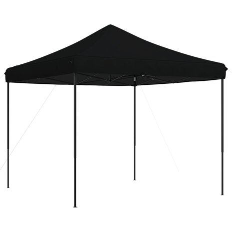 Partytent inklapbaar pop-up 292x292x315 cm zwart