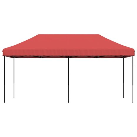 Partytent inklapbaar pop-up 580x292x315 cm bordeauxrood