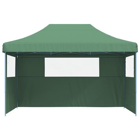 Partytent inklapbaar pop-up met 3 zijwanden groen