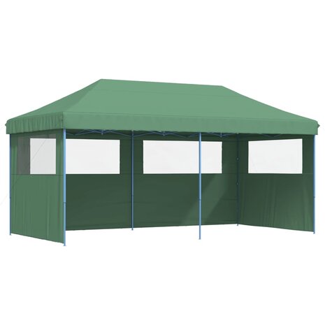 Partytent inklapbaar pop-up met 3 zijwanden groen