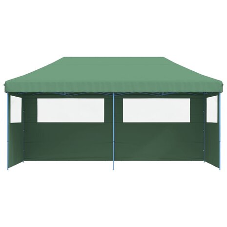 Partytent inklapbaar pop-up met 3 zijwanden groen