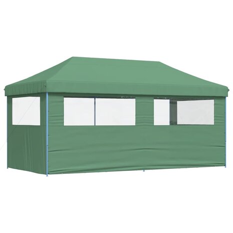 Partytent inklapbaar pop-up met 3 zijwanden groen