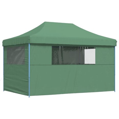 Partytent inklapbaar pop-up met 4 zijwanden groen