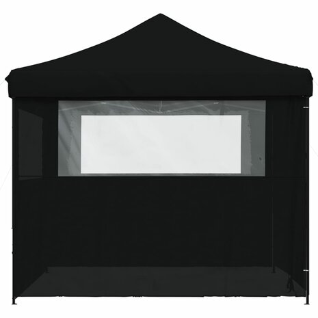 Partytent inklapbaar pop-up met 4 zijwanden zwart