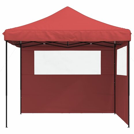 Partytent inklapbaar pop-up met 2 zijwanden bordeauxrood