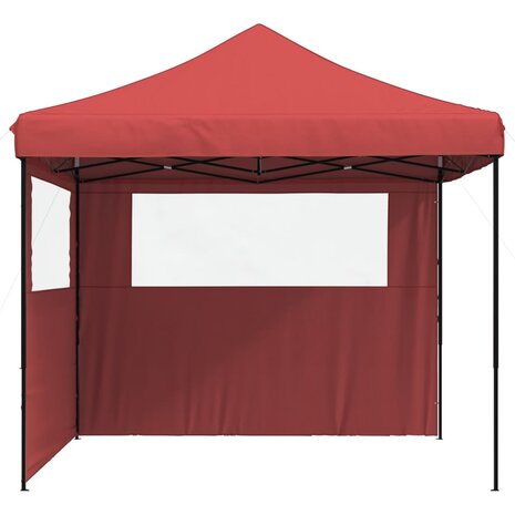 Partytent inklapbaar pop-up met 2 zijwanden bordeauxrood