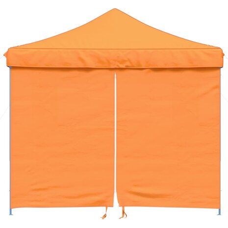 Partytent inklapbaar pop-up met 4 zijwanden oranje