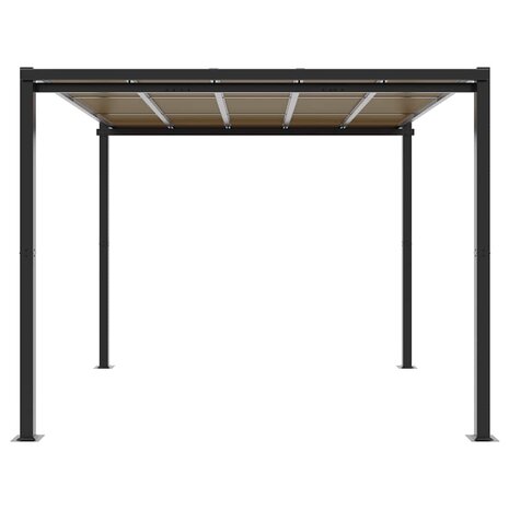 Tuinpaviljoen 3x3 m aluminium antracietkleurig