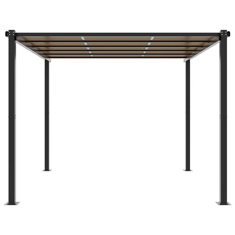 Tuinpaviljoen 3x3 m aluminium antracietkleurig