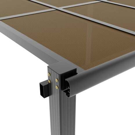 Tuinpaviljoen 3x3 m aluminium antracietkleurig