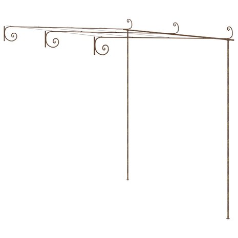 Tuinpergola 3x3x2,5 m ijzer antiekbruin
