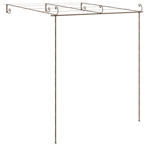 Tuinpergola 3x3x2,5 m ijzer antiekbruin