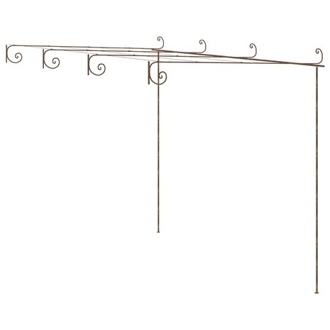 Tuinpergola 4x3x2,5 m ijzer antiekbruin