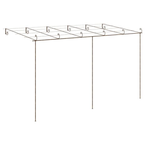Tuinpergola 6x3x2,5 m ijzer antiekbruin