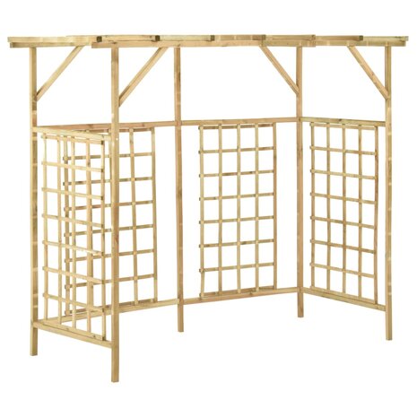 Pergola voor 3 containers geïmpregneerd grenenhout