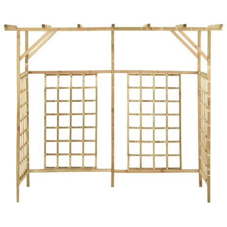 Pergola voor 3 containers geïmpregneerd grenenhout