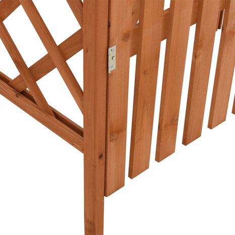 Pergola met poort 116x40x204 cm massief vurenhout