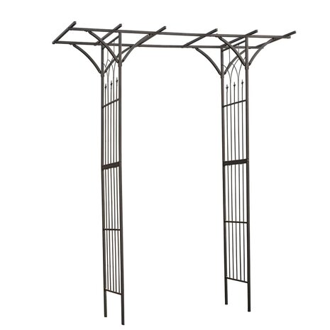 Tuinboog 114x66x232 cm metaal zwart