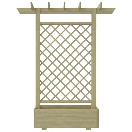 Pergola plantenbak 162x56x204 cm hout