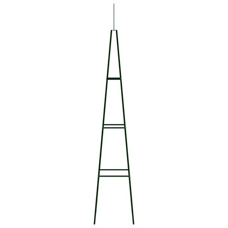 Plantenklimrekken 2 st 35x35x195 cm ijzer donkergroen