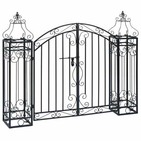 Poort decoratief 122x20,5x100 cm smeedijzer
