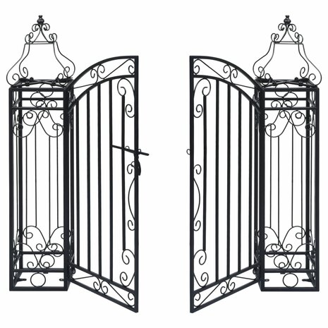Poort decoratief 122x20,5x100 cm smeedijzer