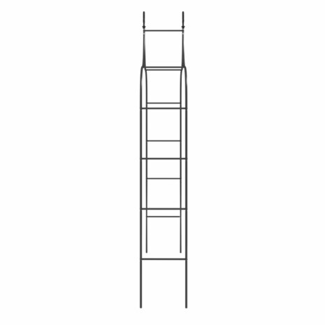 Tuinbogen 2 st 120x38x260 cm staal zwart
