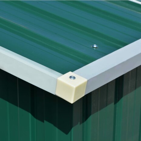 Tuinschuur 257x298x178 cm metaal groen
