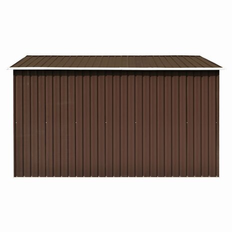 Tuinschuur 257x298x178 cm metaal bruin
