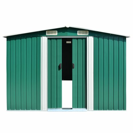 Tuinschuur 257x580x181 cm metaal groen