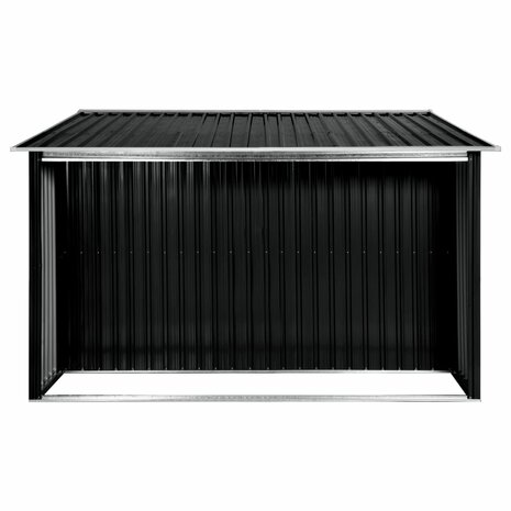 Tuinschuur met schuifdeuren 329,5x312x178 cm staal antraciet