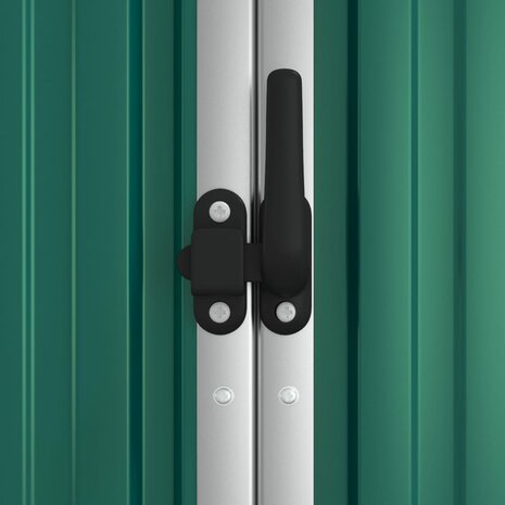 Tuinschuur 225x89x161 cm gegalvaniseerd staal groen