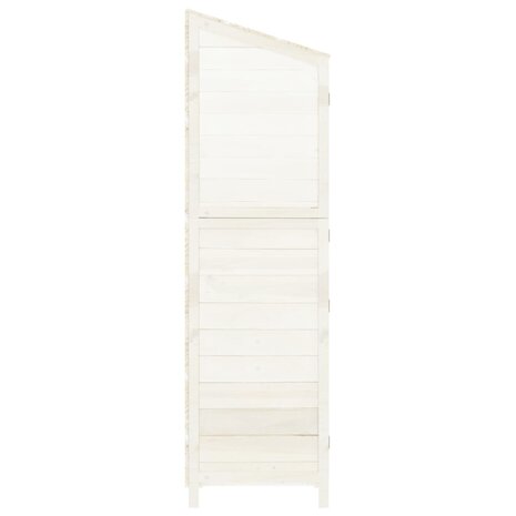 Tuinschuur 102x52x174,5 cm massief vurenhout wit
