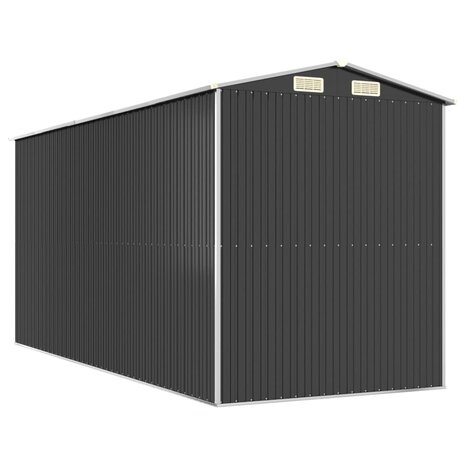 Tuinschuur 192x440x223 cm gegalvaniseerd staal antracietkleurig