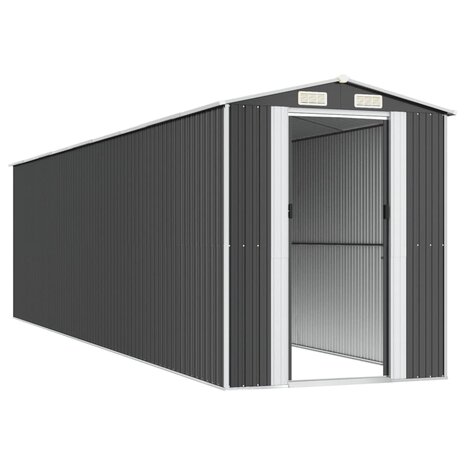 Tuinschuur 192x772x223 cm gegalvaniseerd staal antracietkleurig