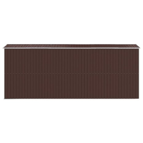 Tuinschuur 192x523x223 cm gegalvaniseerd staal donkerbruin