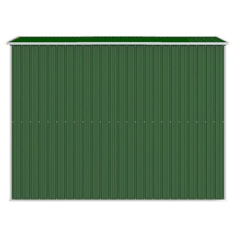 Tuinschuur 192x274x223 cm gegalvaniseerd staal groen