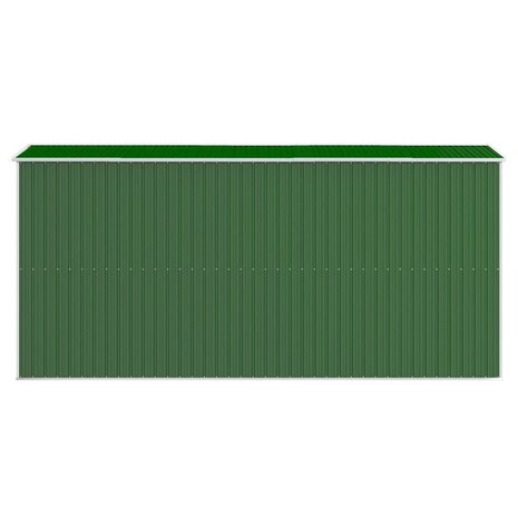 Tuinschuur 192x440x223 cm gegalvaniseerd staal groen
