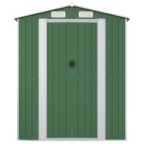 Tuinschuur 192x772x223 cm gegalvaniseerd staal groen