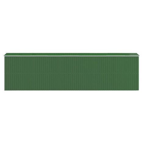Tuinschuur 192x772x223 cm gegalvaniseerd staal groen