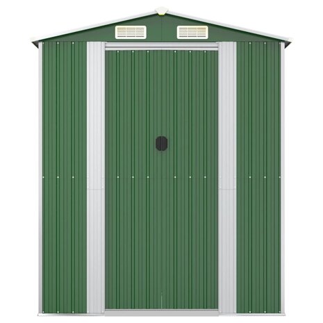 Tuinschuur 192x855x223 cm gegalvaniseerd staal groen