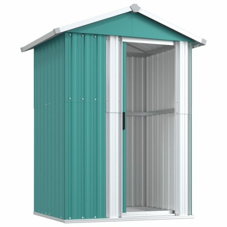 Tuinschuur 126x97,5x177 cm gegalvaniseerd staal groen