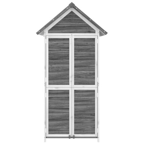 Tuinschuur 89x52,5x175 cm massief grenenhout grijs