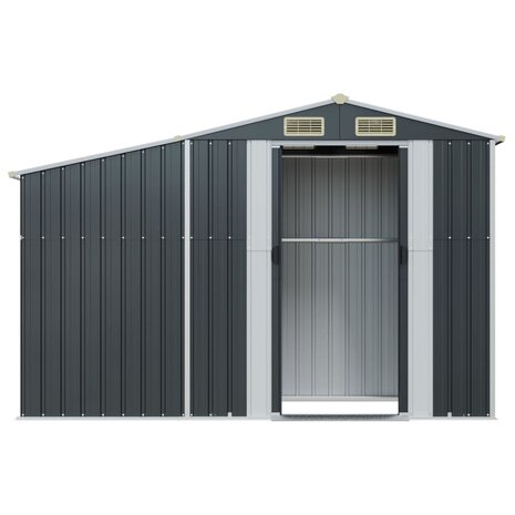 Tuinschuur 277x93x179 cm gegalvaniseerd staal antracietkleur